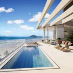 Apartamento Riviera de São Lourenço: visão incrível à beira-mar