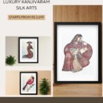 Goddess Lakshmi Wall Art for Home Temple | Elegant Silk Painting